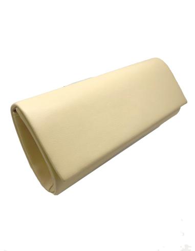 CARTERA DE FIESTA BEIGE DISEÑO ELEGANTE DE BAGUETTE PARA BODAS