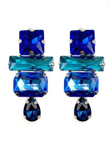 PENDIENTES DE FIESTA AZULES PARA CEREMONIAS DE NOCHE