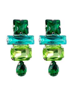 PENDIENTES DE FIESTA VERDES PARA CEREMONIAS DE NOCHE