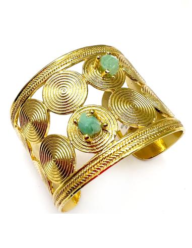 BRAZALETE DORADO REPLICA DE JOYAS PRECOLOMBINAS BAÑO DE ORO
