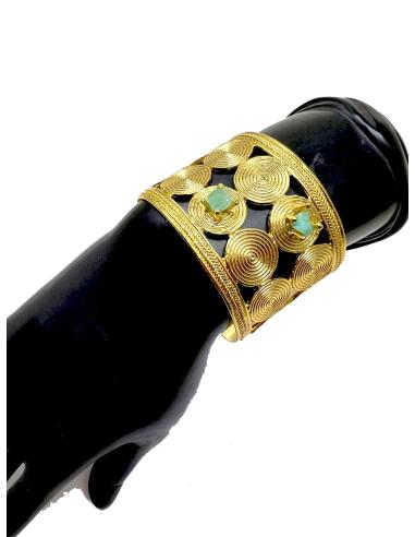 BRAZALETE DORADO REPLICA DE JOYAS PRECOLOMBINAS BAÑO DE ORO