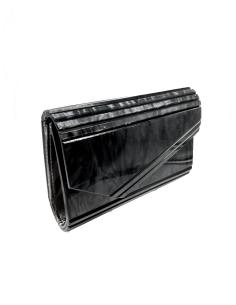 BOLSOS ELEGANTES DE FIESTA Y NOCHE NEGROS EN CAREY SINTETICO