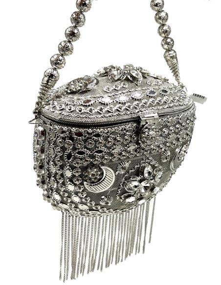 EXCLUSIVOS BOLSOS DE FIESTA PLATEADOS PERFECTO LOOK DE BODA