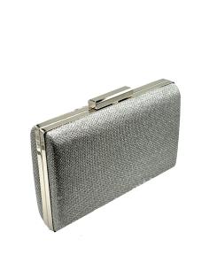 CLUTCH DE FIESTA PLATEADOS PEQUEÑOS CON JARETAS Y BRILLO LAME