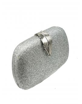 BOLSOS PLATEADOS DE BRILLO LAME Y ORIGINAL CIERRE DE HOJA