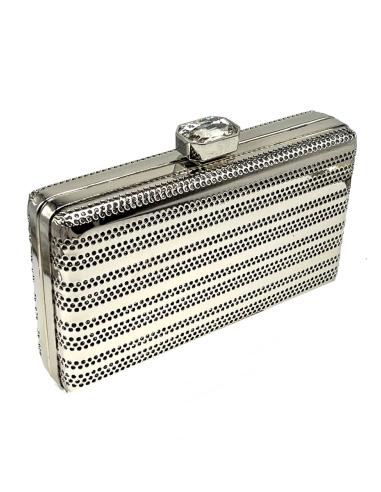 ORIGINAL CLUTCH PLATEADO DE METAL ESPECIAL INVITADAS DE BODA