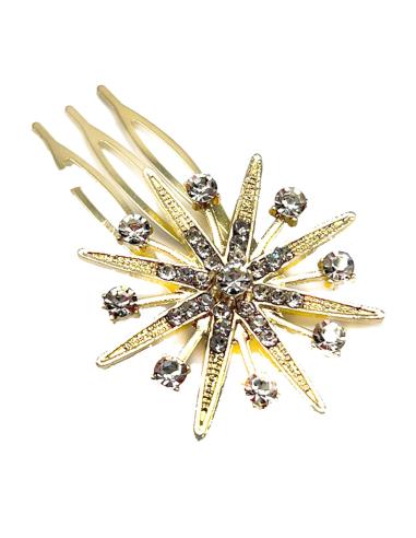 PEINETAS DE FIESTA DORADAS CON ESTRELLA DECORADA CON CRISTAL