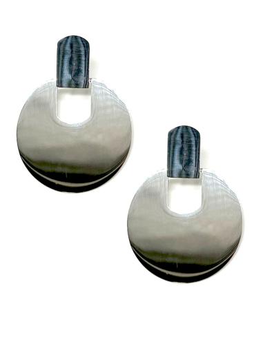 PENDIENTES LARGOS PLATEADOS DE AROS EN ACERO QUIRURGICO