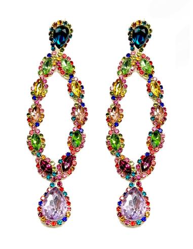 PENDIENTES MULTICOLOR DE FIESTA PARA TRAJES DE NOCHE Y BODA