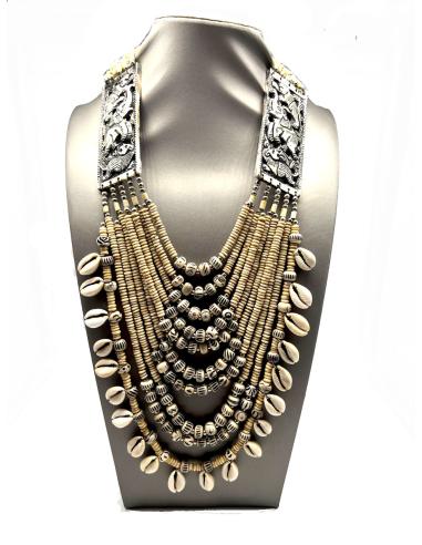 COLLARES ETNICOS PARA EL VERANO EN BLANCO ROTO CON ELEFANTES