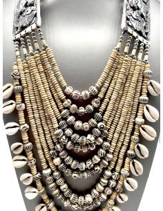 COLLARES ETNICOS PARA EL VERANO EN BLANCO ROTO CON ELEFANTES 2