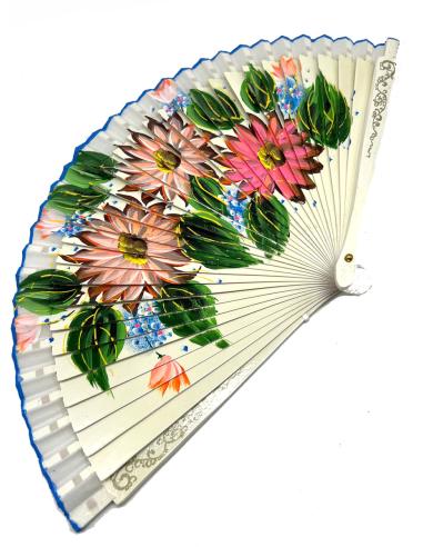 ABANICOS BONITOS EN TODOS LOS COLORES CON FLORES