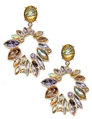 PENDIENTES LARGOS DE FIESTA CON PRECIOSA DECORACION DE CRISTAL