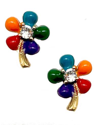 PENDIENTES PEQUEÑOS DE FLORES EN TODOS LOS COLORES