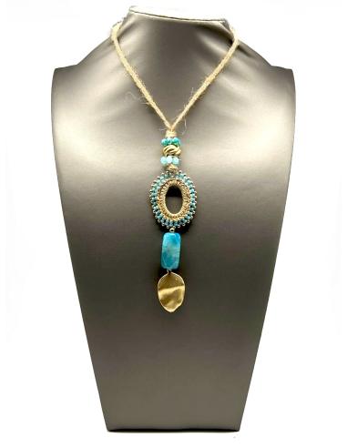 COLLARES AZULES PARA MUJER CON BONITO COLGANTE