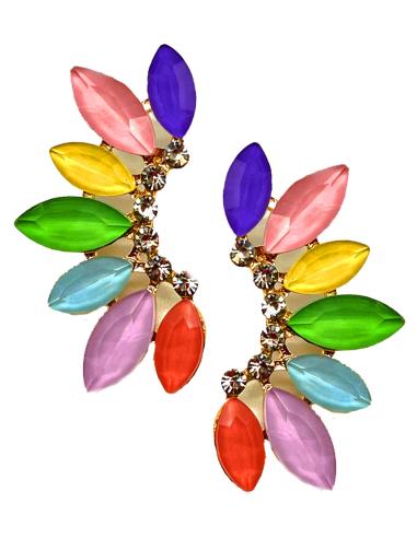 PENDIENTES MUJER CON DISEÑO DE ABANICO EN TONOS PASTEL