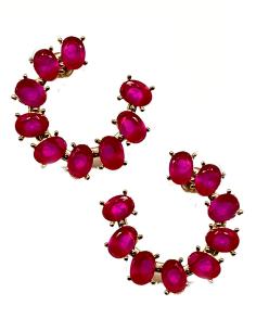 PENDIENTES FUCSIAS DE CRISTAL PARA CEREMONIAS DE DIA