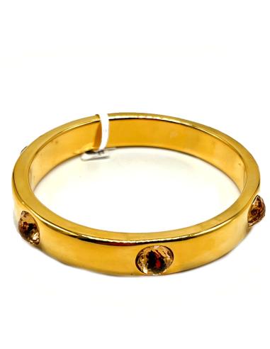 BRAZALETES DORADOS CHAPADOS EN ORO CON CRISTAL TOPAZ
