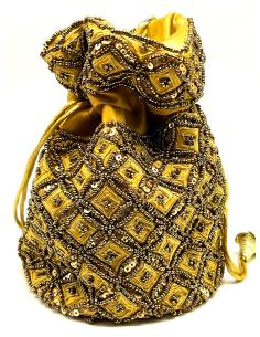 BOLSOS LIMOSNERA DORADOS CON BORADOS TAMBIEN EN DORADO
