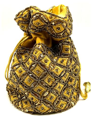 BOLSOS LIMOSNERA DORADOS CON BORADOS TAMBIEN EN DORADO