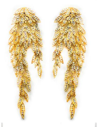 PENDIENTES LARGOS DORADOS PERFECTO LOOK  NOCHE Y FIESTA