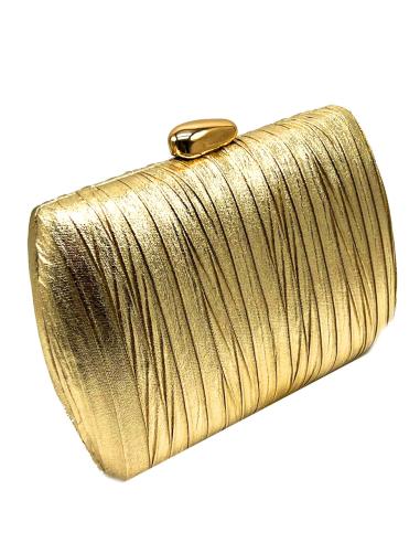 CLUTCH DE FIESTA DORADO CON ACTUAL TEXTURA EFECTO ARRUGADO