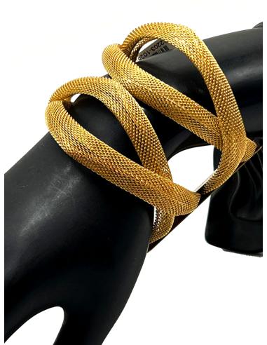 BRAZALETES DORADOS GRANDES ESTILO AFRICANO TRIBAL
