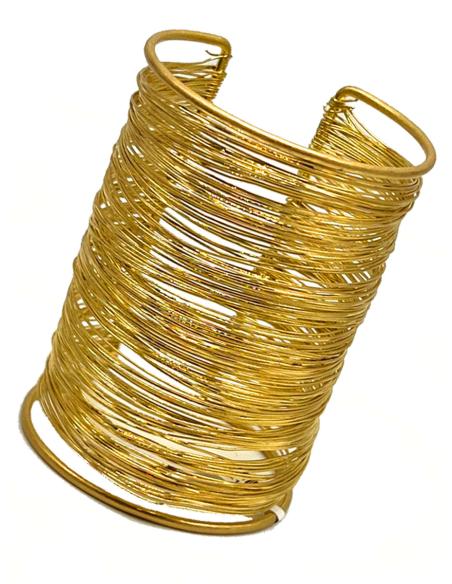 BRAZALETES DORADOS GRANDES ESTILO AFRICANO TRIBAL