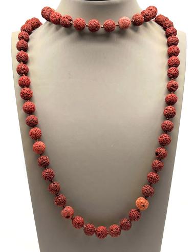 COLLAR LARGO GRANATE DE LAVA PARA ANIMAR PRENDAS DE VESTIR