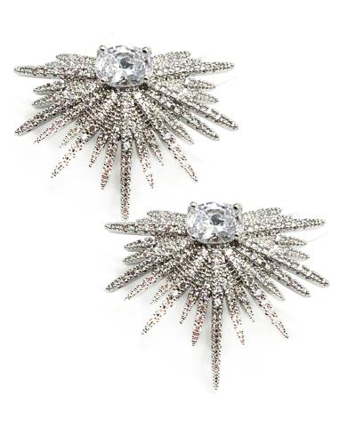 PENDIENTES PLATEADOS PARA BODAS DE DISEÑO ESTRELLADO