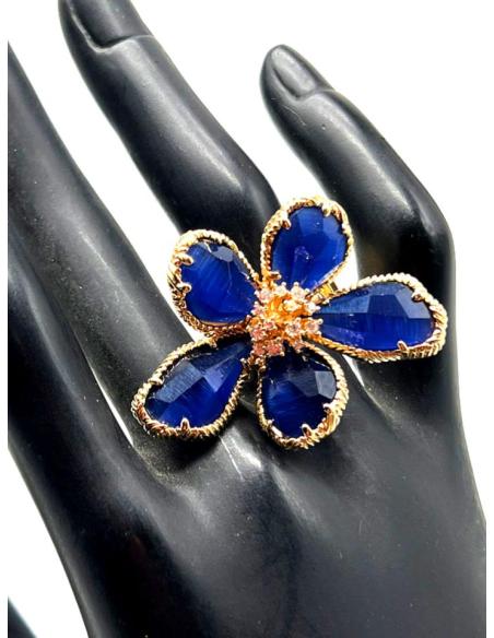 SORTIJAS ELEGANTES CON VISTOSISIMA FLOR EN DIFERENTES COLORES