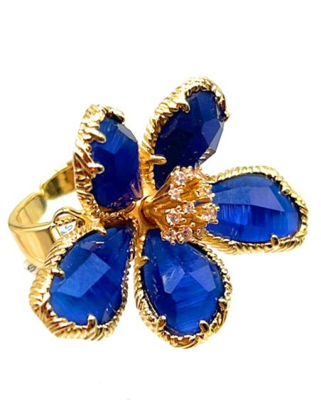 SORTIJAS ELEGANTES CON VISTOSISIMA FLOR EN DIFERENTES COLORES