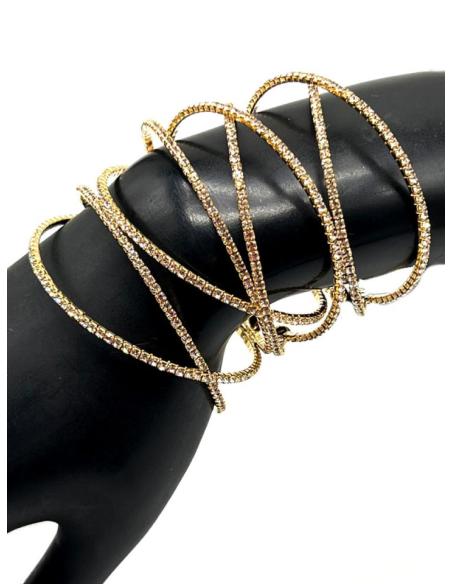 PULSERAS CON CRISTAL BRILLO PARA UN FABULOSO LOOK DE FIESTA