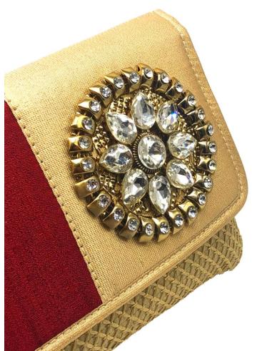 BOLSOS GRANATES DE FIESTA BONITA CARTERA CON PEDRERIA