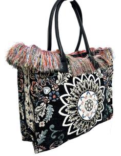 BOLSOS MUJER NEGROS TIPO ALFOMBRA PERSA DE LO MAS ORIGINAL