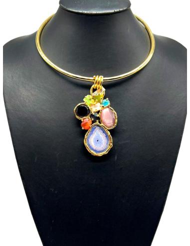 COLLARES DORADOS CON ESPECTRACULAR DISEÑO DE PEDRERIA