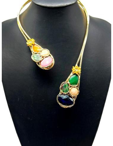 ELEGANTES COLLARES DORADOS CON PEDRERIA Y DEJATE ENVOLVER