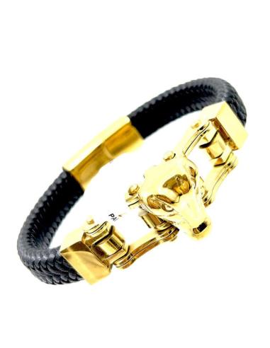 PULSERAS DE CUERO  PARA HOMBRE MOTEROS HARTLEY