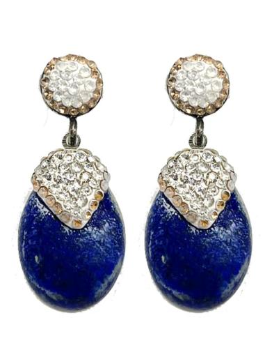 PENDIENTAS MUJER LAPISLAZULI BISUTERIA FINA
