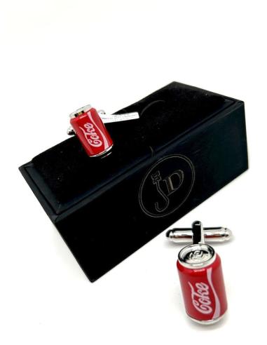 GEMELOS PARA CAMISAS DE HOMBRE CON LATAS DE COCACOLA