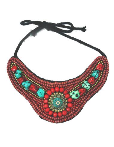 COLLARES ETNICOS CORAL Y TURQUESA MADRID CENTRO