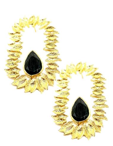 PENDIENTES FAVORECEDORES DISEÑO CUADRADO CON HOJITAS