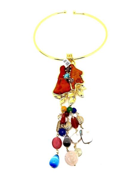 COLLARES DORADOS CON FABULOSA DECORACION DE PEDRERIA TODO UN ESTILAZO