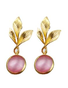 REALZA TU BELLEZA CON ESTOS PENDIENTES DORADOS CON PIEDRA