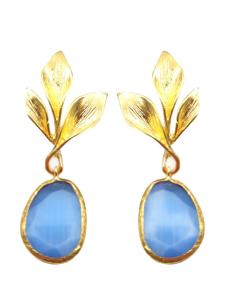 REALZA TU BELLEZA CON ESTOS PENDIENTES DORADOS CON PIEDRA 2