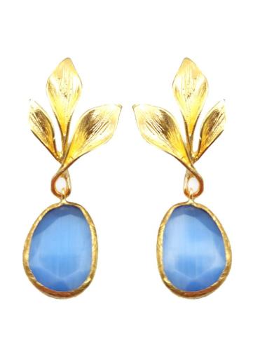 REALZA TU BELLEZA CON ESTOS PENDIENTES DORADOS CON PIEDRA
