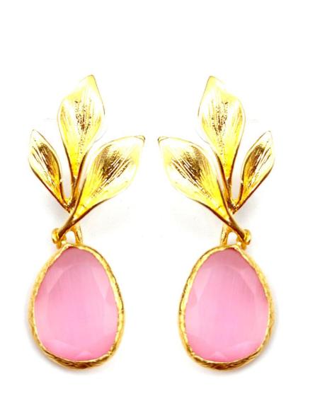 REALZA TU BELLEZA CON ESTOS PENDIENTES DORADOS CON PIEDRA