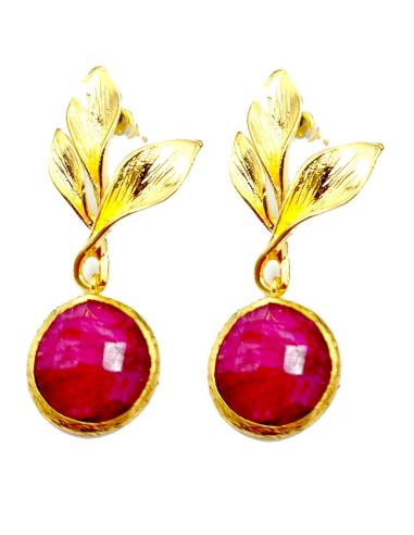 REALZA TU BELLEZA CON ESTOS PENDIENTES DORADOS CON PIEDRA