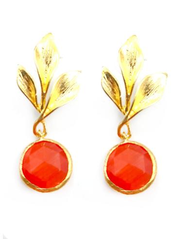 REALZA TU BELLEZA CON ESTOS PENDIENTES DORADOS CON PIEDRA