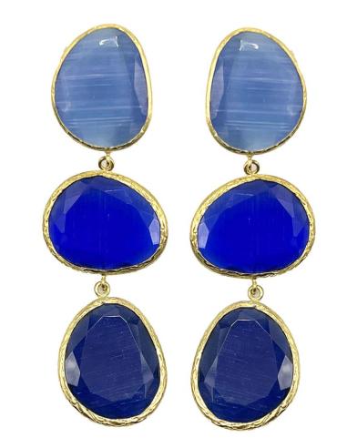 PENDIENTES LARGOS AZULES PARA ESTAR PERFECTA EN BODAS